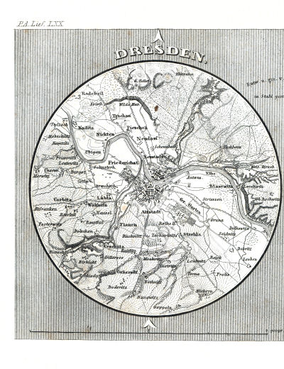 Meyer's Pfennig-Atlas (1834-1841)
108. Dresden, Bremen (Lief.&nbsp;LXX&nbsp;=&nbsp;70)
