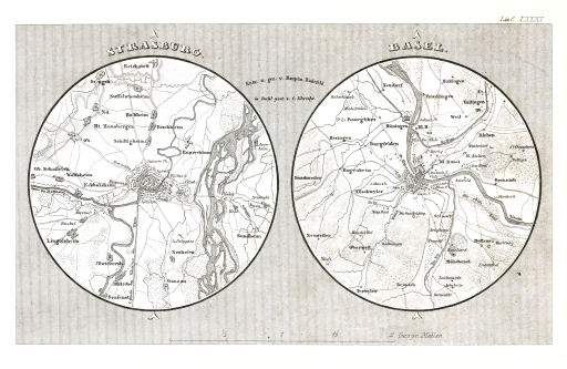 Meyer's Pfennig-Atlas (1834-1841)
111. Strasburg, Basel (Lief.&nbsp;LXXXI&nbsp;=&nbsp;81)