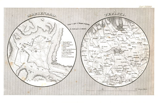Meyer's Pfennig-Atlas (1834-1841)
114. Marienbad, Teplitz (Lief.&nbsp;LXXXII&nbsp;=&nbsp;82)