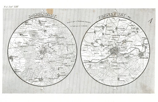 Meyer's Pfennig-Atlas (1834-1841)
115. Darmstadt, Frankfurt a/M. (Lief.&nbsp;LXII&nbsp;=&nbsp;62)