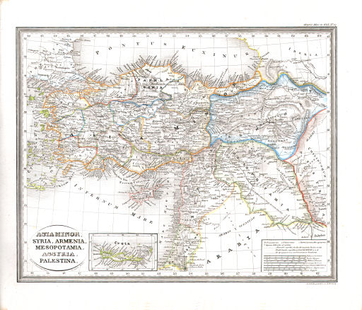Meyer's Universal-Atlas (1830-1840)
13. Asia Minor, Syria, Armenia, Mesopotamia, Assyria, Palestina (Nº&nbsp;27)