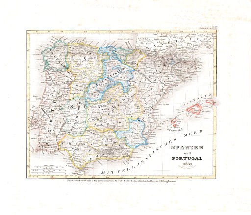 Meyer's Universal-Atlas (1830-1840)
24. Spanien und Portugal (Nº&nbsp;9, 1831)
