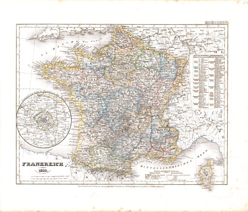 Meyer's Universal-Atlas (1830-1840)
25. Frankreich (Nº&nbsp;32, 1833)