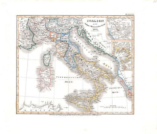 Meyer's Universal-Atlas (1830-1840)
26. Italien mit der Dalmat-Albanesischen Küste (Nº&nbsp;13, 1831)