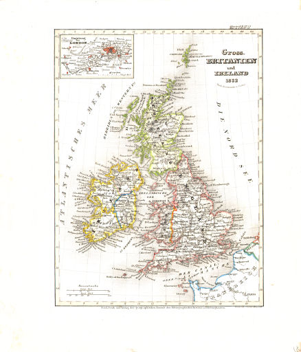Meyer's Universal-Atlas (1830-1840)
29. Gross-Britanien und Ireland (Nº&nbsp;16, 1832)