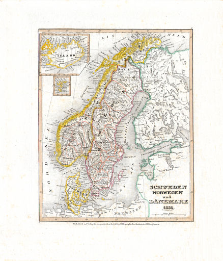 Meyer's Universal-Atlas (1830-1840)
33. Schweden Norwegen und Dänemark (Nº&nbsp;5, 1830)