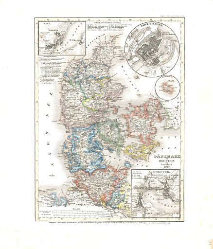 Meyer's Universal-Atlas (1830-1840)
34. Dänemark mit Holstein und Lauenburg (Nº&nbsp;68, 1837)