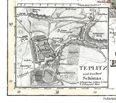 Meyer's Universal-Atlas (1830-1840)
47c. Teplitz und das Dorf Schönau