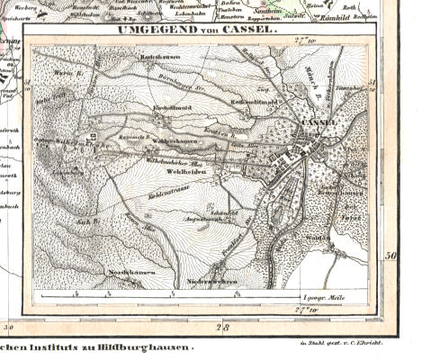 Meyer's Universal-Atlas (1830-1840)
67b. Umgegend von Cassel