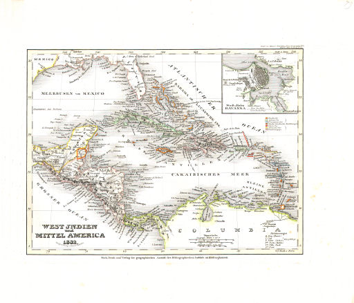 Meyer's Universal-Atlas (1830-1840)
79. West Indien und Mittel America (Nº&nbsp;25, 1832)