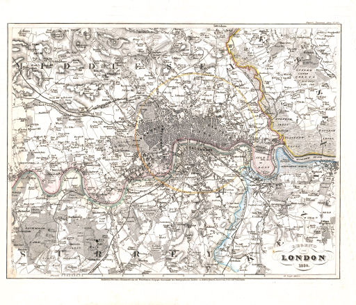 Meyer's Universal-Atlas (1830-1840)
>89. Umgebung von London (Nº 88, 1839)