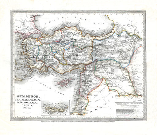 Meyer's Zeitungs-Atlas (1849-1852)
8. Asia Minor, Syria, Armenia, Mesopotamia, Assyria, Palestina (Nº&nbsp;75)