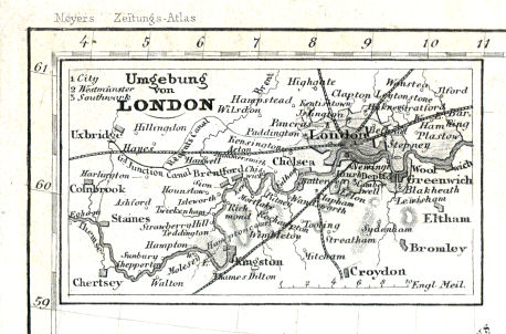 Meyer's Zeitungs-Atlas (1849-1852)
25a. Umgebung van London
