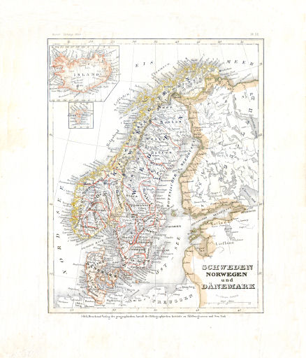 Meyer's Zeitungs-Atlas (1849-1852)
30. Schweden, Norwegen und Dänemark (Nº&nbsp;55)