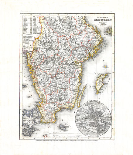 Meyer's Zeitungs-Atlas (1849-1852)
31. Südliches Schweden (Nº&nbsp;45, 1849)
