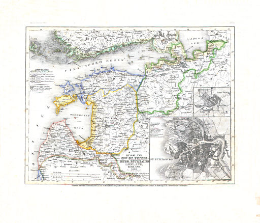 Meyer's Zeitungs-Atlas (1849-1852)
36. Russland: Gouv. St. Petersburg, Esthland, Liefland, Kurland (Nº&nbsp;50, 1849)