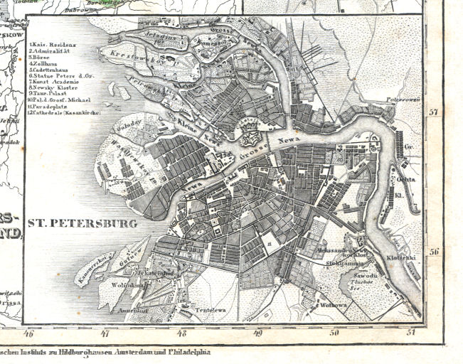 Meyer's Zeitungs-Atlas (1849-1852)
36b. St. Petersburg