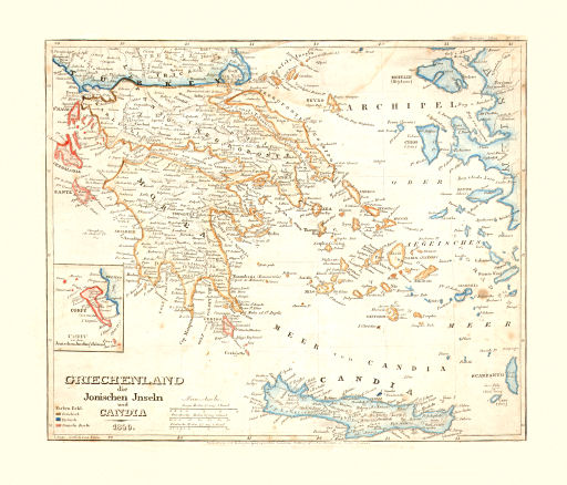 Meyer's Zeitungs-Atlas (1849-1852)
40. Griechenland, die Jonischen Inseln und Candia (Nº&nbsp;80, 1850)