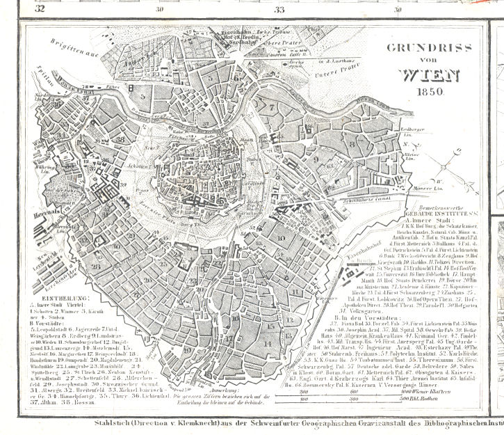 Meyer's Zeitungs-Atlas (1849-1852)
44a. Grundriss von Wien