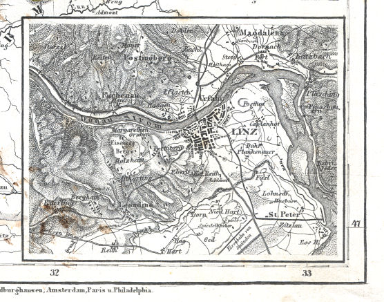 Meyer's Zeitungs-Atlas (1849-1852)
45b. Linz