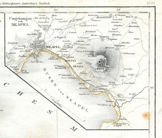 Meyer's Zeitungs-Atlas (1849-1852)
51a. Umgebungen von Neapel