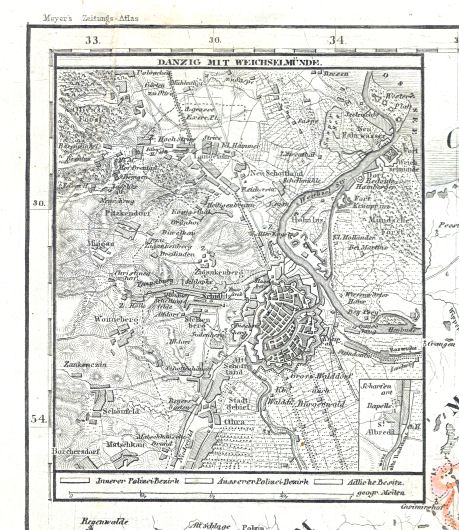 Meyer's Zeitungs-Atlas (1849-1852)
56a. Danzig mit Weichselmünde