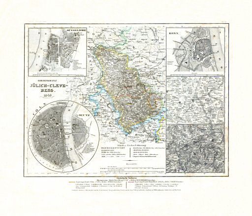 Meyer's Zeitungs-Atlas (1849-1852)
62. Rheinprovinz Jülich-Cleve-Berg (Nº&nbsp;48, 1849)