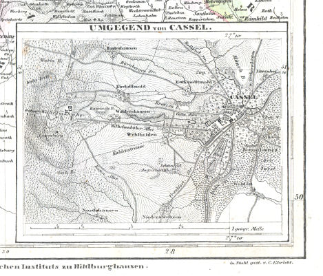 Meyer's Zeitungs-Atlas (1849-1852)
68b. Umgegend von Cassel