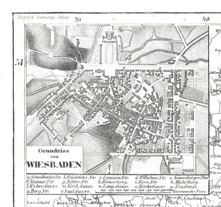 Meyer's Zeitungs-Atlas (1849-1852)
77a. Grundriss von Wiesbaden