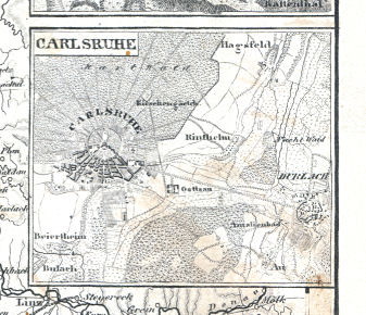 Meyer's Zeitungs-Atlas (1849-1852)
78c. Carlsruhe