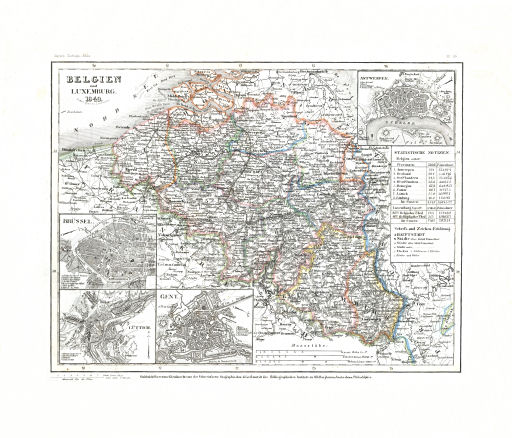 Meyer's Zeitungs-Atlas (1849-1852)
82. Belgien und Luxemburg (Nº&nbsp;66, 1849)