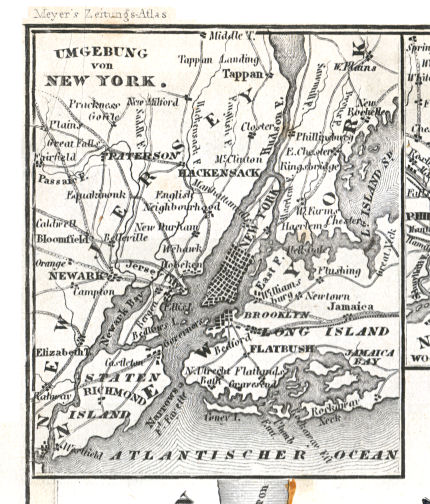 Meyer's Zeitungs-Atlas (1849-1852)
92a. Umgebung von New York