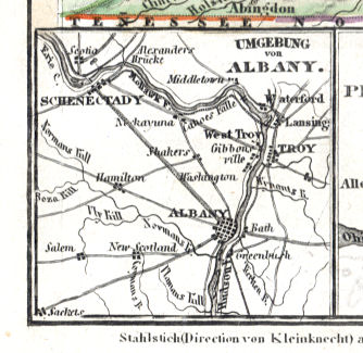 Meyer's Zeitungs-Atlas (1849-1852)
92d. Umgebung von Albany