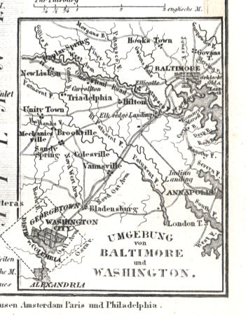 Meyer's Zeitungs-Atlas (1849-1852)
92f. Umgebung von Baltimore und Washington