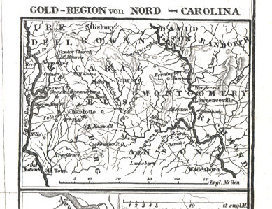 Meyer's Zeitungs-Atlas (1849-1852)
93b. Gold-Region von Nord-Carolina
