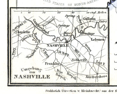 Meyer's Zeitungs-Atlas (1849-1852)
94b. Umgebung von Nashville