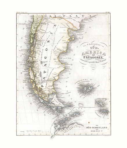 Meyer's Zeitungs-Atlas (1849-1852)
102. Die Südspitze von Süd-America mit Patagonia (Nº&nbsp;116, 1851)