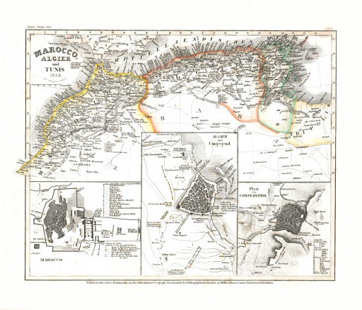 Meyer's Zeitungs-Atlas (1849-1852)
103. Marocco, Algier und Tunis (Nº&nbsp;44, 1849)