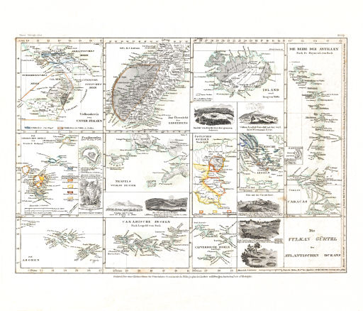 Meyer's Zeitungs-Atlas (1849-1852)
115. Die Vulkan Gürtel des Atlantischen Oceans (Nº&nbsp;109)