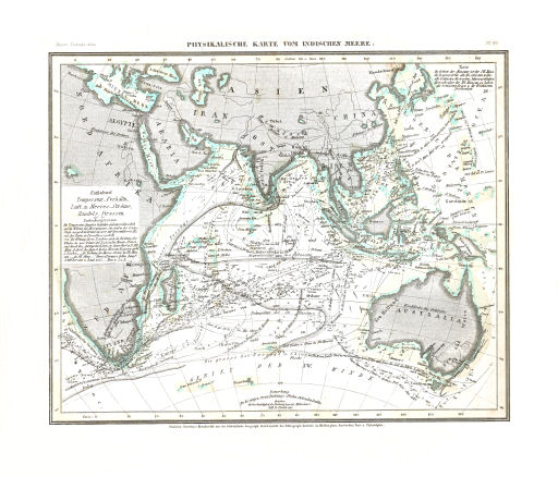 Meyer's Zeitungs-Atlas (1849-1852)
123. Physikalische Karte vom Indischen Meere (Nº&nbsp;99)