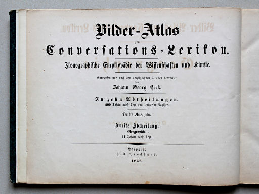 Brockhaus, Bilder-Atlas Conversations-Lexikon, II, 1856
Titelpagina 1