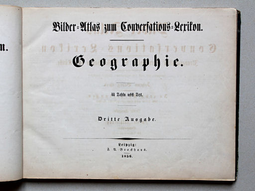 Brockhaus, Bilder-Atlas Conversations-Lexikon, II, 1856
Titelpagina 2 / Title page 2