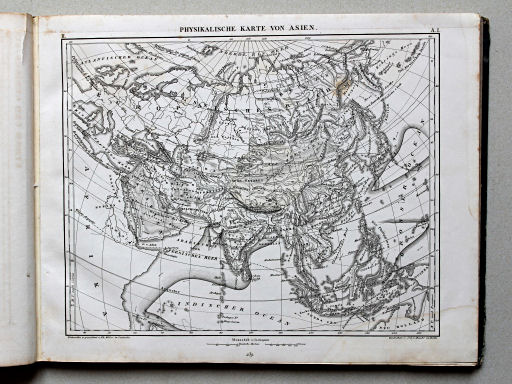 Brockhaus, Bilder-Atlas Conversations-Lexikon, II, 1856
239 (4). Physikalische Karte von Asien