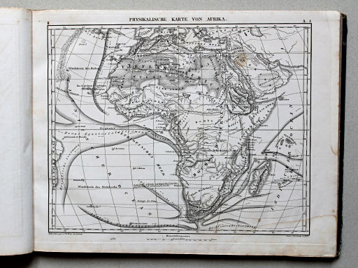 Brockhaus, Bilder-Atlas Conversations-Lexikon, II, 1856
269 (5). Physikalische Karte von Afrika