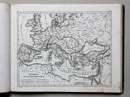 Brockhaus, Bilder-Atlas Conversations-Lexikon, II, 1856
401 (13). Europa zur Zeit der Kreuzzüge