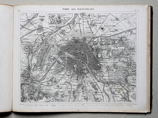 Brockhaus, Bilder-Atlas Conversations-Lexikon, II, 1856
132 (35). Paris als Waffenplatz