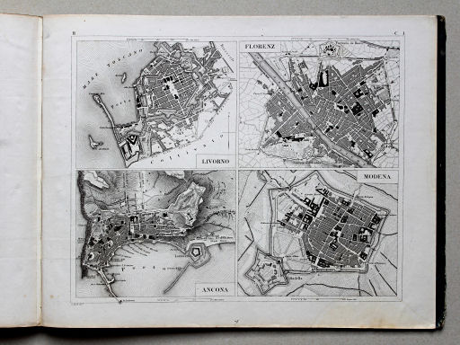 Brockhaus, Bilder-Atlas Conversations-Lexikon, II, 1856
78 (44). Livorno, Florenz, Ancona, Modena