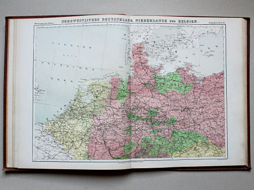 Brockhaus, Bilder-Atlas, Ikonographische Encyclopädie, VIII, ca. 1878
11.12. Nordwestliches Deutschland, Niederlande und Belgien