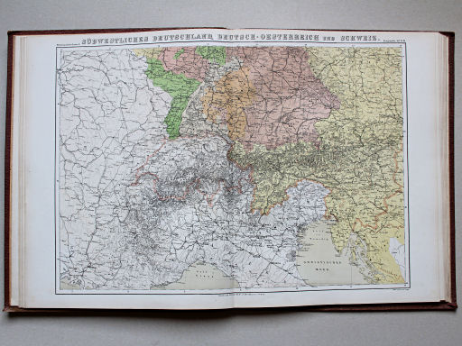 Brockhaus, Bilder-Atlas, Ikonographische Encyclopädie, VIII, ca. 1878
15.16. Südwestliches Deutschland, Deutsch-Oesterreich und Schweiz