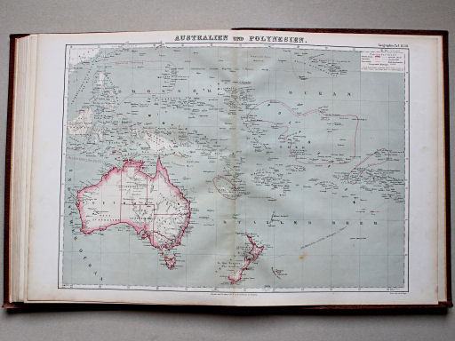 Brockhaus, Bilder-Atlas, Ikonographische Encyclopädie, VIII, ca. 1878
53.54. Australien und Polynesien